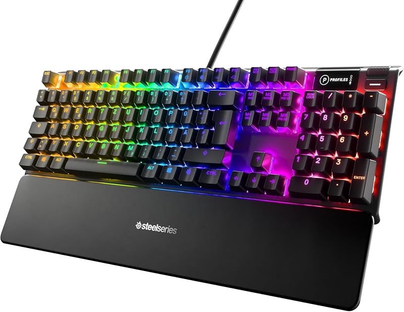 SteelSeries Apex 7 Mechanical Keyboard OLED Display Red Switch German QWERTZ