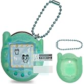 JCHPINE Silicone Cover Case for Tamagotchi Connection Virtual Reality Pet | Screen Protector for Tamagotchi Connection Electronic Pet Accessories, Silicone Case and Ball Ring (Teal)