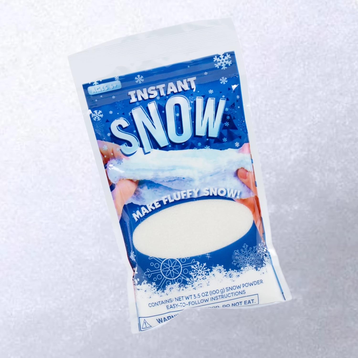 Artificial Snow - ALAZCO Instant Snow Powder - White Instant Snow Powder Fake Artificial Snow - Great for Holiday Snow Decorations Slime Playing. Party Favors Science Experiments - Just Add Water