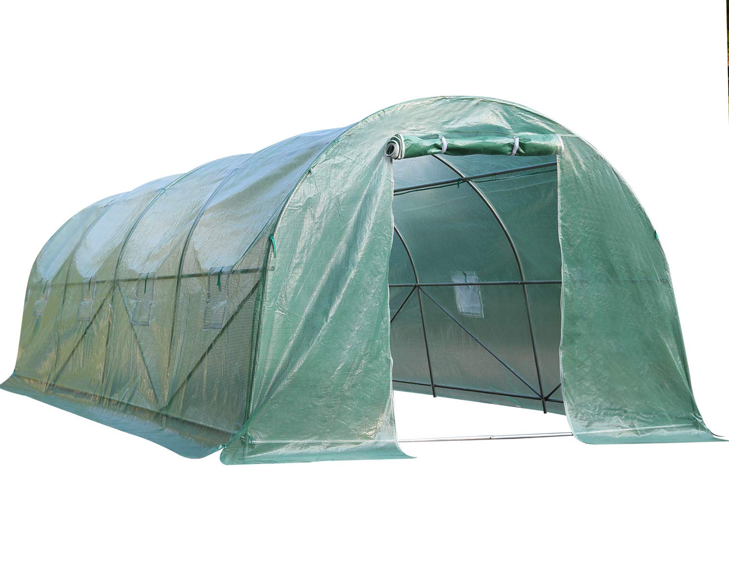 20' x 10' x 7' Steel Greenhouse for Outdoors Greenhouse Walk-in Green House Greenhouse Kit Indoor Greenhouse Plant Shelves Tomato Herb Canopy for Patio, Best Outdoors Greenhouse Walk-in Green House