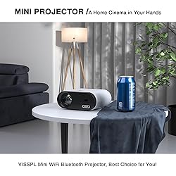 Mini Projector with WiFi and Bluetooth, VISSPL Full