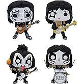 Funko POP! KISS: Band Set - Glow in The Dark Collectible Set - Online Exclusive - The Spaceman, The Starchild, The Demon, The Catman