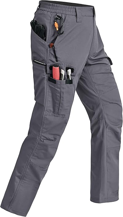 Rapoo Cargohose Herren Outdoor Workwear Wanderhose Arbeitshosen Männer Ripstop Taktische Hose Sommer mit Multi Taschen