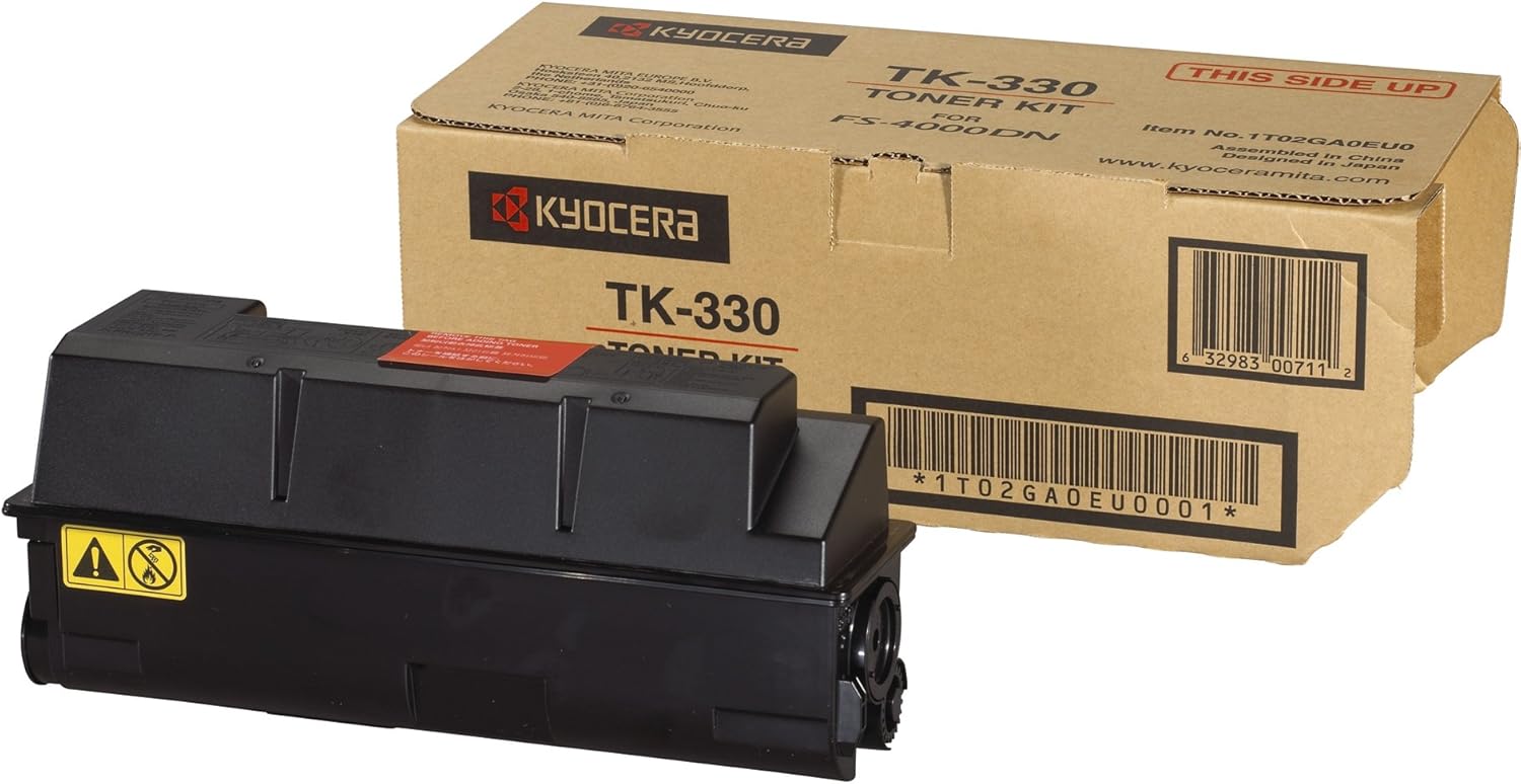 Kyocera TK-330(E)K Toner Black, Original Premium Cartdrige 1T02GA0EU0. Compatible ECOSYS FS-4000DN
