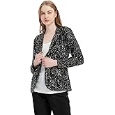 Anna-Kaci Women's Evening Sparkle Sequins Open Front Long Sleeve Blazer Jacket