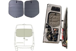VanEssential Insulated Magnetic Blackout Rear Door Window Covers (Pair) Designed for Mercedes-Benz VS30 (Van Years 2019 to Current) - Charcoal Gray