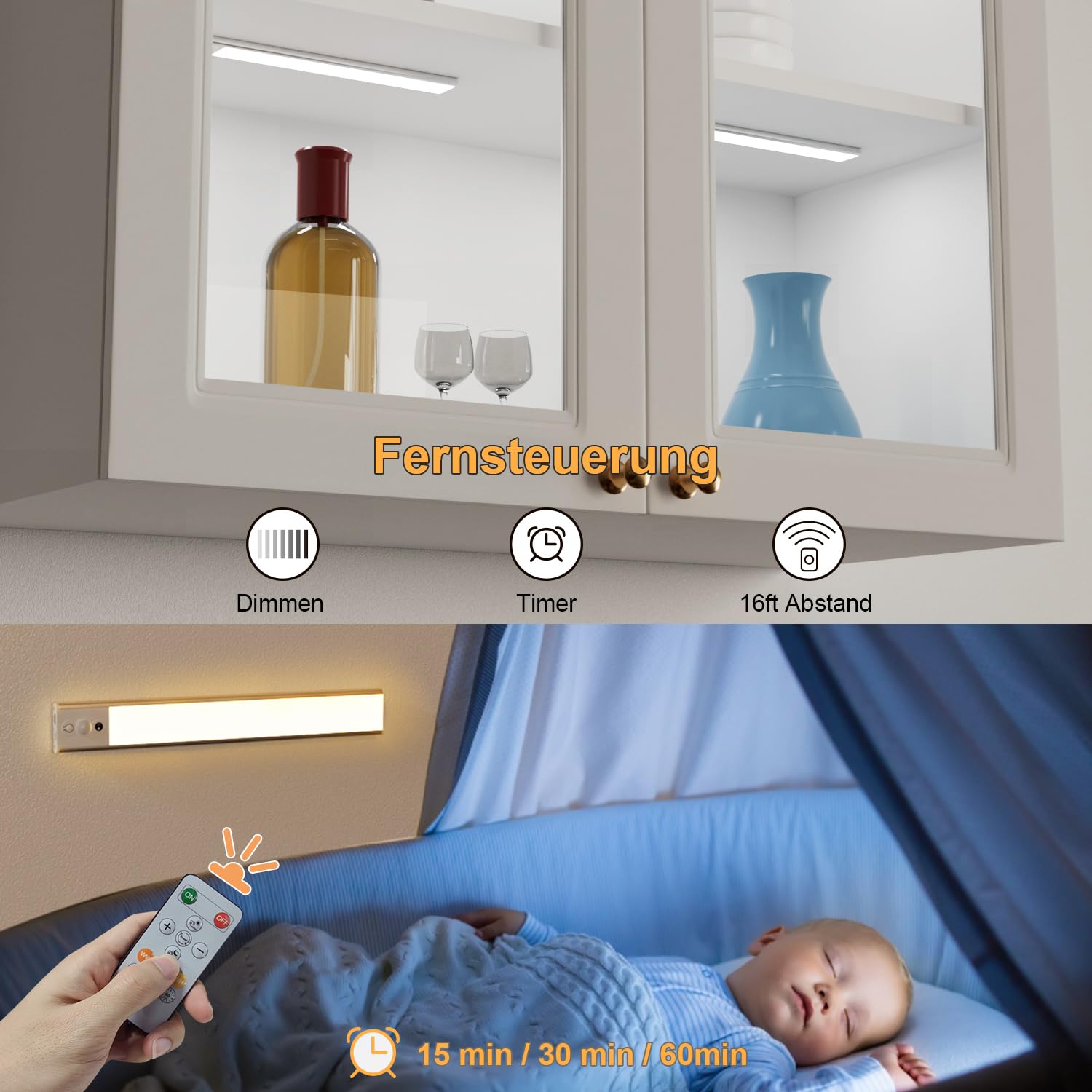 2023 Newest 2 Pack 30CM Under Cabinet Lights [with