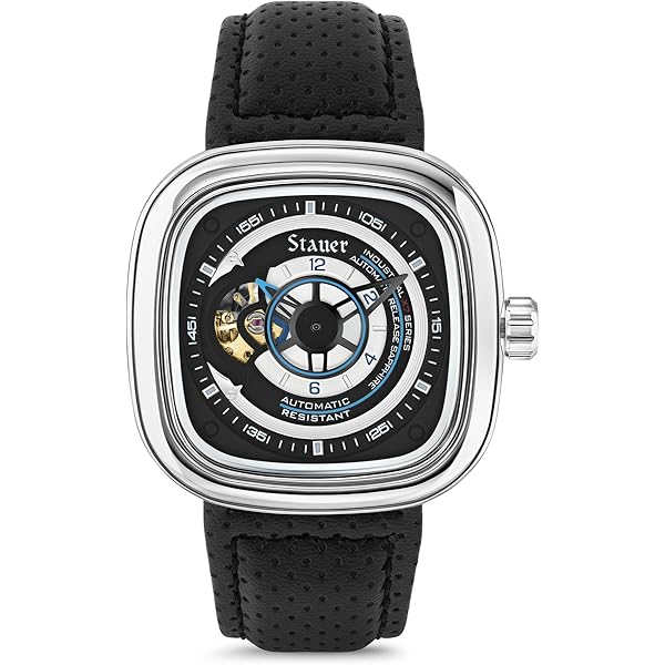 Amazon.com: SEVENFRIDAY Q-Series Black Leather Automatic Mens