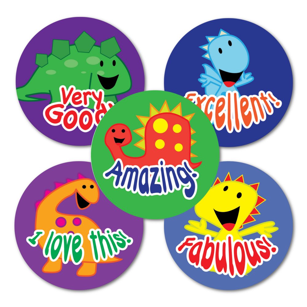 SuperStickers Smiley Dinos Variety Stickers (Pack of 125 Stickers), DMS13618