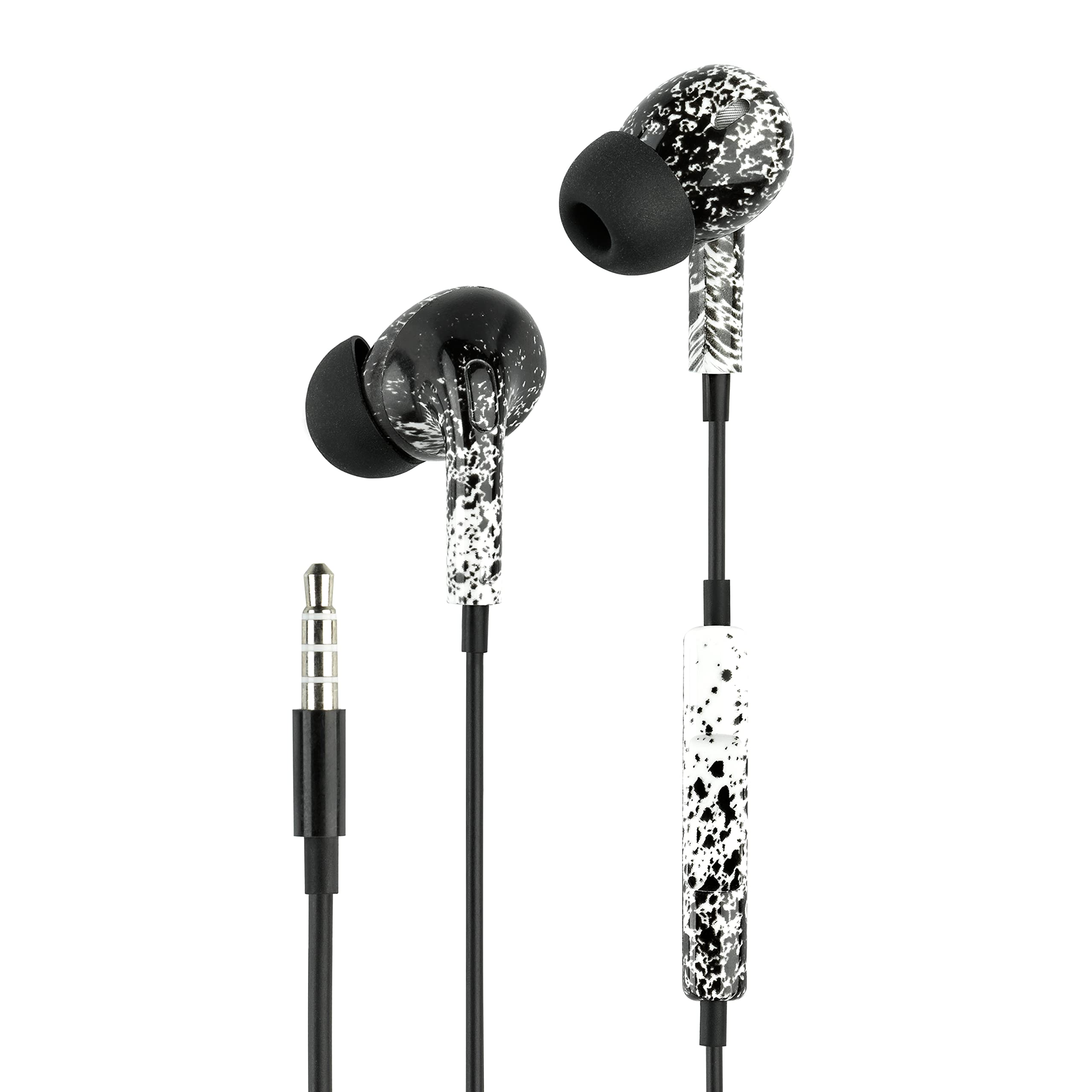 Music Sound AUINEARMSFAN221 Fantasy Intra-auriculaires Wired In-Ear Headphones with Microphone - 3.5mm Jack - 1.2m Tangle-Free Cable - Graffiti Design