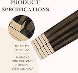 GOO GOO Tape In Hair Extensions 16 inch 25g 10pcs Dark Brown Highlighted view 3