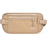 DAITET Money Belt - Passport Holder Secure Hidden Travel Wallet with RFID Blocking, Undercover Fanny Pack (Beige)