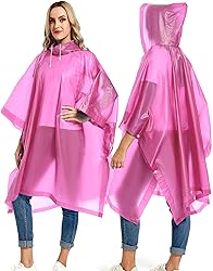 Borogo 2 Pack Rain Ponchos for Adults Reusable