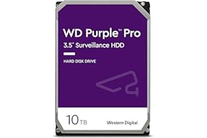Western Digital 10TB WD Purple Pro Surveillance Internal Hard Drive HDD - SATA 6 Gb/s, 256 MB Cache, 3.5" - WD101PURP