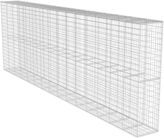 vidaXL Muro de Gaviones con Cubierta Acero Inoxidable Galvanizado ...