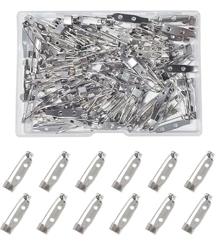 Broche En Métal Argenté Avec Perle Et Strass – Fermoir Sécurité, Élégante Et Brillante