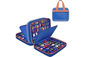 SAIKA 96 Toy Car Storage Case Compatible with Hot Wheels for Matchbox for LEGO for AZEN for JOYIN for Tub Works Cars Toy Car Organizer Holder for 96 Mini Cars- Blue(Case Only)