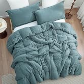 Coma Inducer Thick of It Queen Oversized Comforter Set, Balsam Green | Experience Coma Worthy Sleep with Cozy Plush Extra Large Bedding