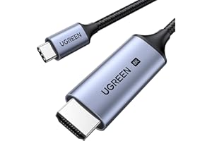 UGREEN 8K USB C to HDMI 2.1 Cable 8K@60Hz 4K@240Hz 6.6FT Thunderbolt 4/3 to HDMI 48Gbps HDR HDCP2.3 Type C to HDMI Cord Compa