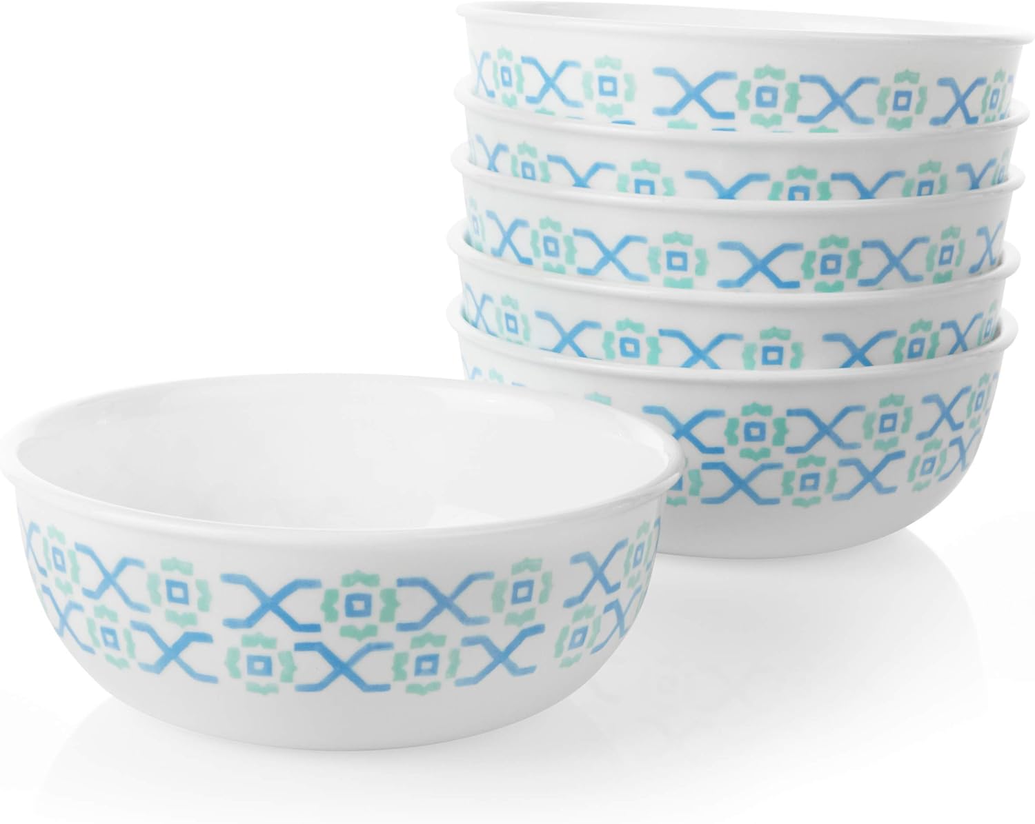 Corelle Chip Resistant Soup and Cereal Bowls, 6Piece, Amalfi Verde
