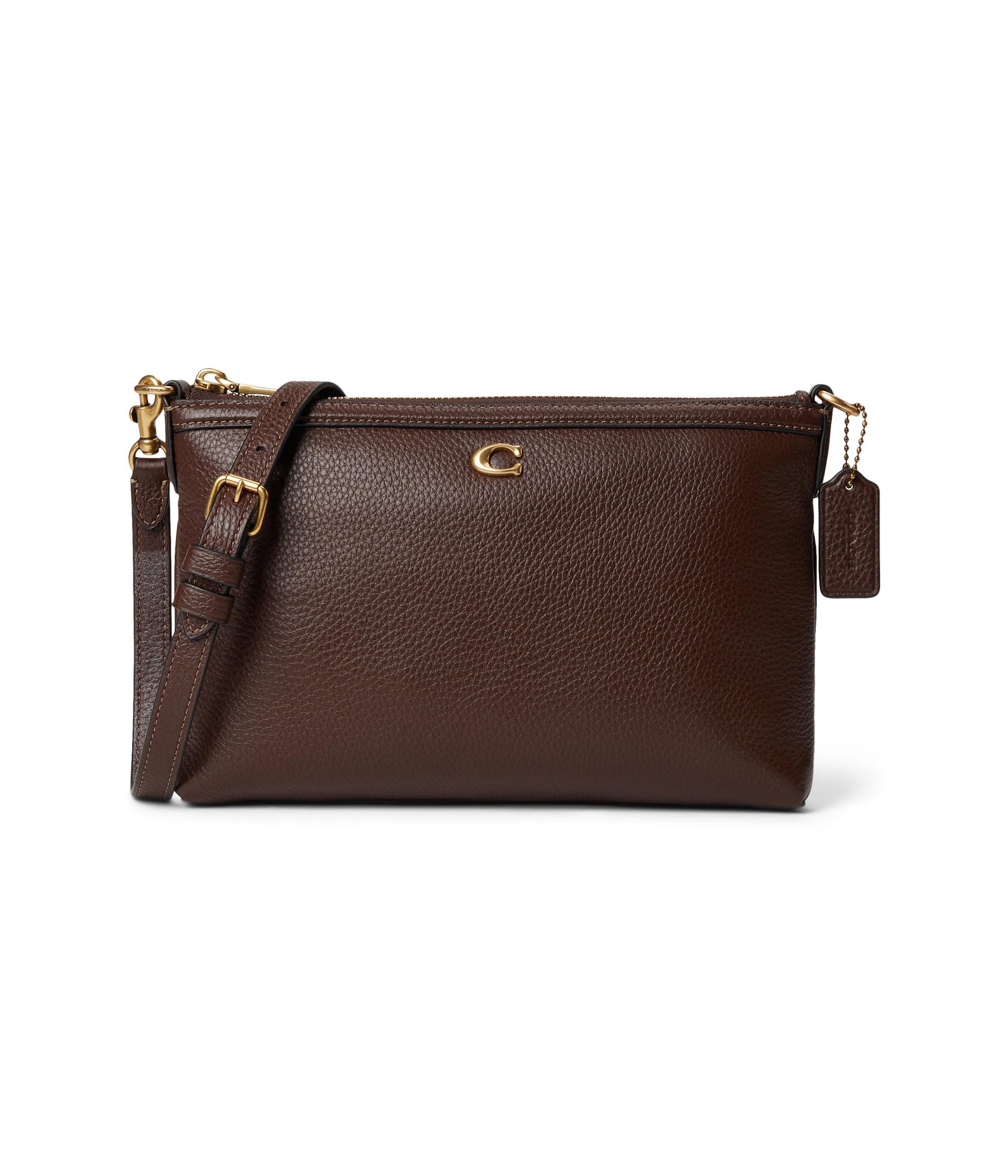 Coach Pebble Leather Legacy Zip Top Crossbody