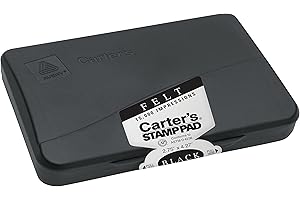 Avery Carter's Felt Stamp Pad, 2.75 x 4.25 Inches, Black, 12 Pack (21081)
