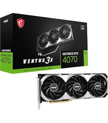 動作良好　GeForce RTX 4070 12GB Amazon.com: MSI GeForce RTX 4070 Super 12G Ventus 3X OC Gaming