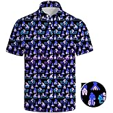 Poluvker Men's Golf Polo Shirts Short Sleeve Performance Moisture Wicking Dry Fit Golf Shirts for Men