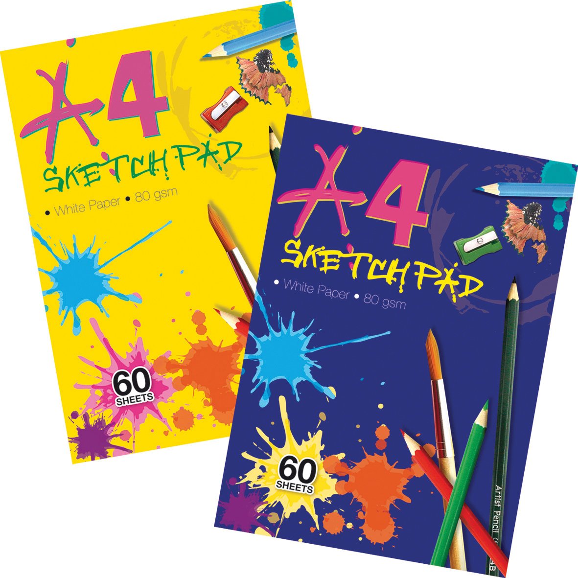 Artbox A4 Sketch Pad - Assorted (Sheet of 60)