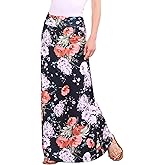 Popana Long maxi skirts for women – High Waisted Flowy Long Skirt for Women, Casual A-Line Plus Size Maxi Skirt