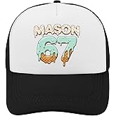 67 Meme Funny Six Seven Funny Number Youth Boys Baseball Trucker Hats