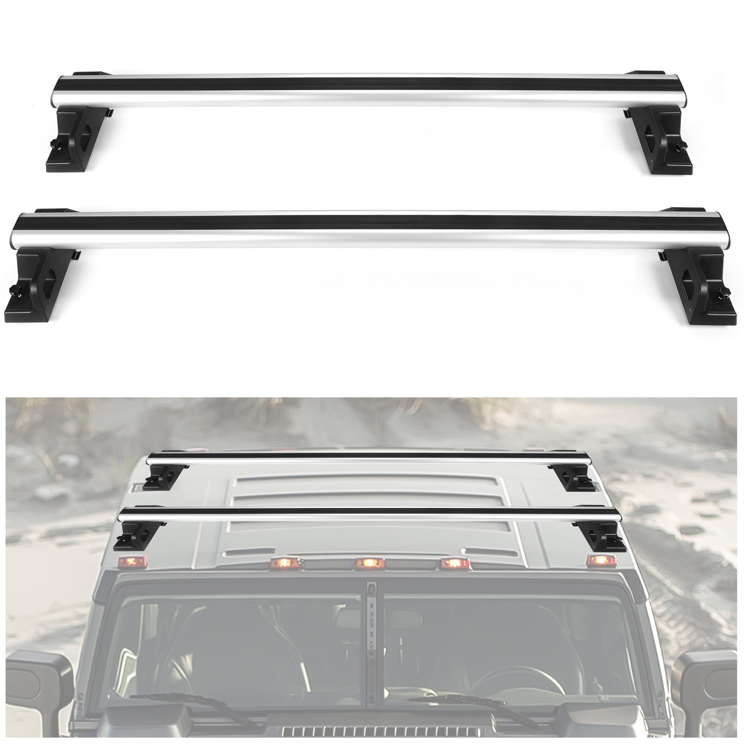 Photo 1 of ** USED*** Kojem Roof Rack Cross Bars Compatible with 2003-2009 Hummer H2 Luggage Carrier Rack 165 Lbs Durable Aluminum Alloy (1 Pair)