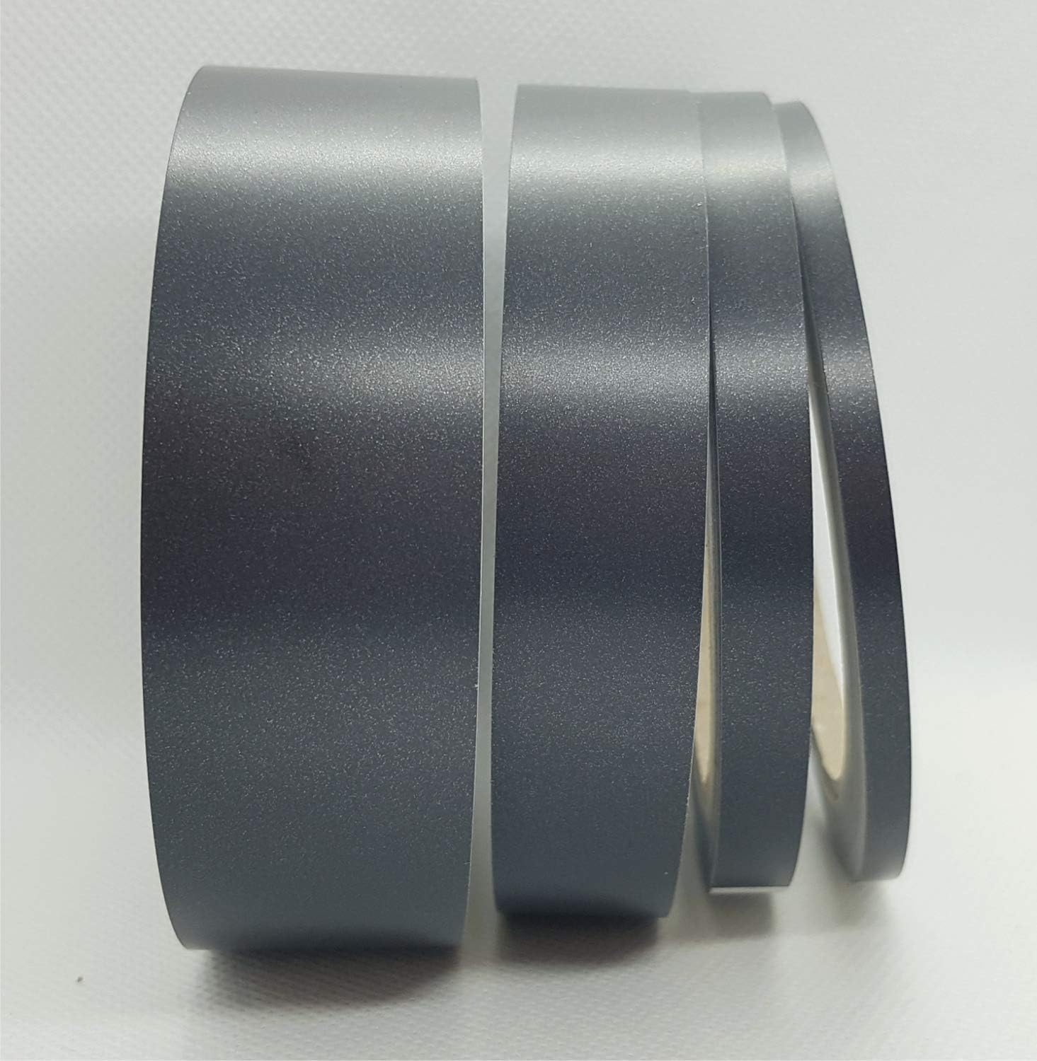 Siviwonder Zierstreifen Matt Anthrazit Metallic 50mm Aufkleber Grau Lange 10m Auto Boot Klebeband