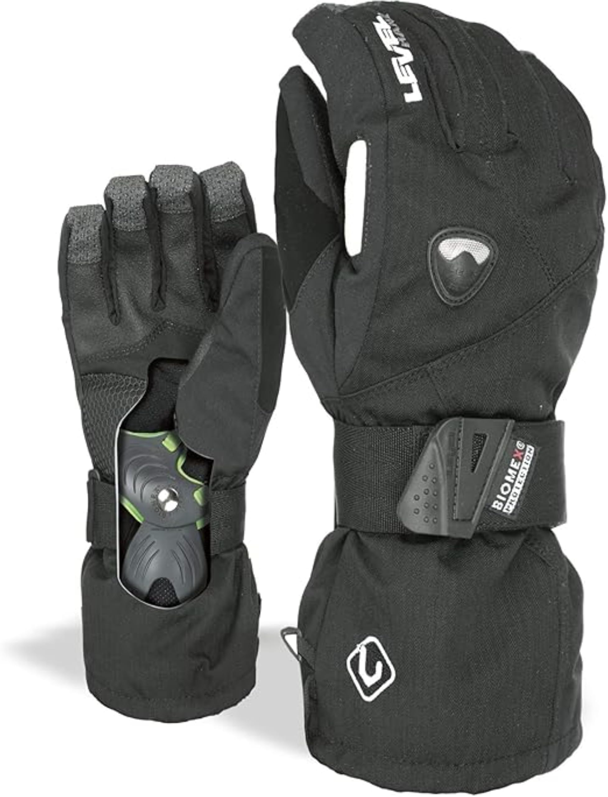 Level Waterproof Fly Men's Outdoor Skiing Gloves available in Black - Size 7.5