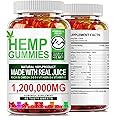 (2 Pack) Hemp Gummies 1,200,000mg High Strength - Fruity Gummy Bear with Hemp Oil, 100% Natural Hemp Candy Supplements