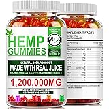 (2 Pack) Hemp Gummies 1,200,000mg High Strength - Stress Relief Fruity Gummy Bear with Hemp Oil, 100% Natural Hemp Candy Supp