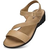 SHIBEVER Dressy Wedge Sandals for Women: Summer Casual Platform Strappy Arch Support Comfortable Walking Womens Wedges Sandal Outdoor Shoes