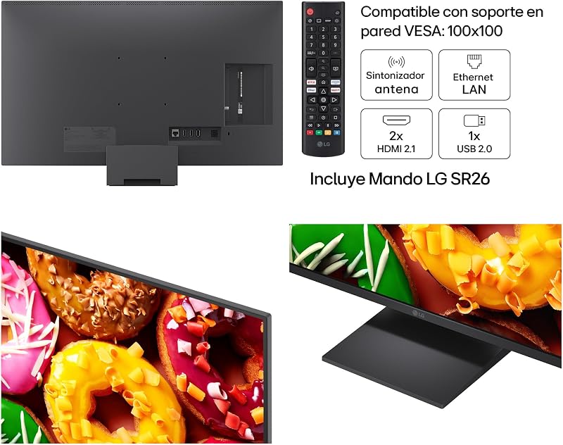 27LB70006LA - Smart TV FHD AI LB70 27" 2K 2026, WebOS 26 AI, Processador α5 AI Gen9, 120 Hz, Upscaler de Resolução, Dolby Digital Plus, Preto