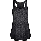 Miusey Womens Sleeveless Loose Fit Yoga Workout Racerback Tank Top