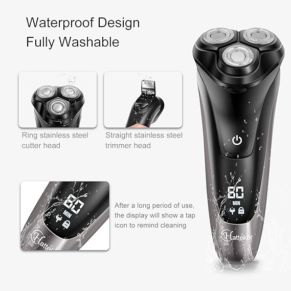 hatteker electric shaver rotary razor