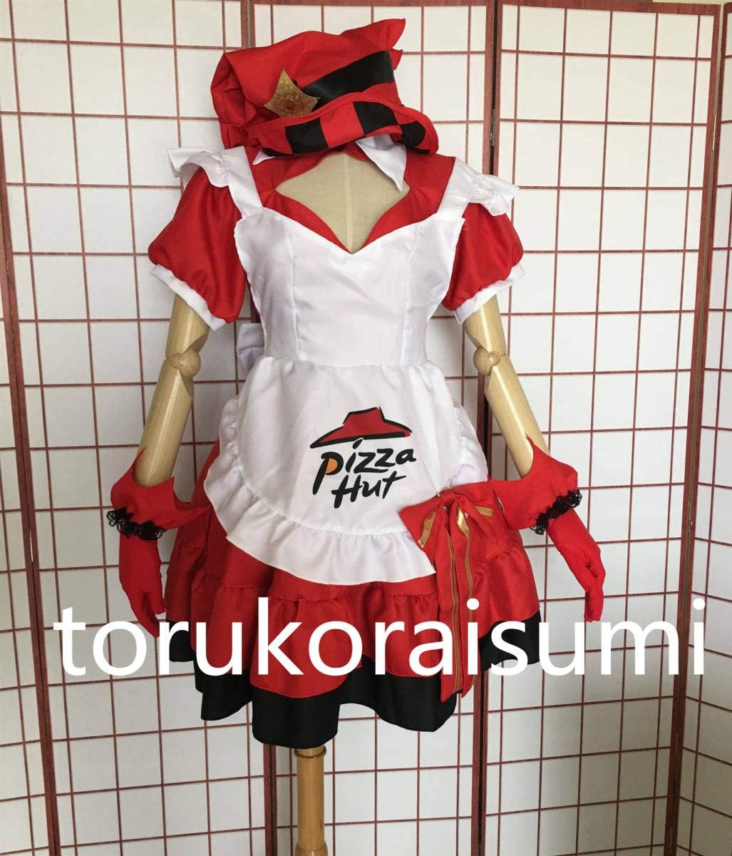 Amazon 東京ミュウミュウ 桃宮いちご イチゴ 赤メイド服髪飾り付き コスプレ衣装 大きなリボン コスプレ 仮装 通販