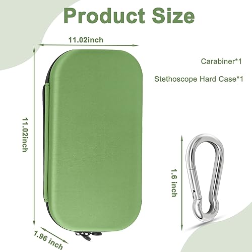 PROHAPI Hard Stethoscope Case, Large Stethoscope Carrying Case With ID Slot Compatible With 3m Littmann Adc Omron Mdf Stethoscope Includes Mesh Pocket For Nurse Accessories Turquoise - View #6