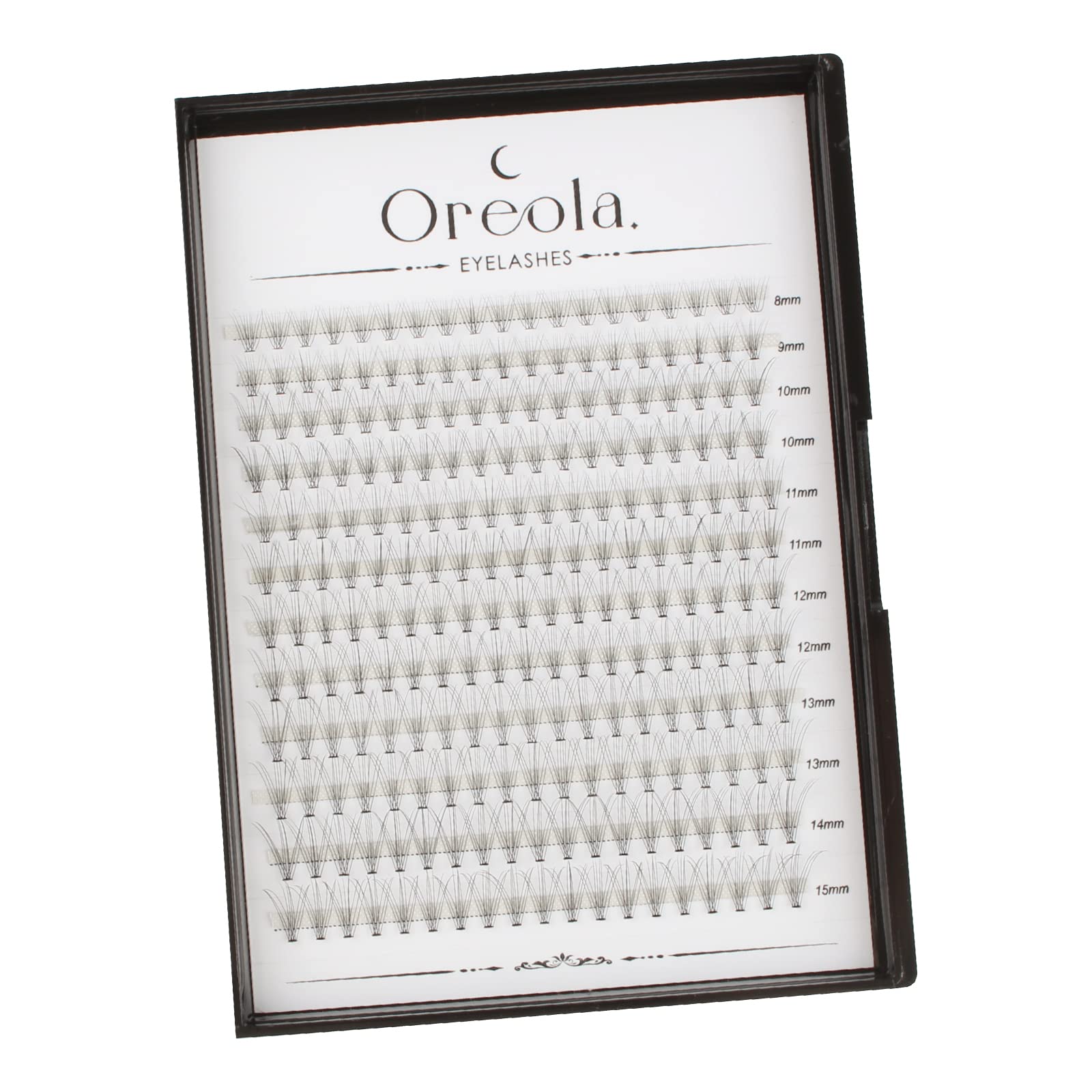 Oreola Individual Lashes Clusters for Eyelash Extensions Reusable Fake Lashes Wispy Fluffy 0.07D 8-15mm Cluster Eyelashes 228PCS 10D Mixed Length for Beginners — image 1