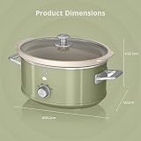 Swan Retro Slow Cooker 3.5L 200W Green SF17021GN with 3 Temps view 7