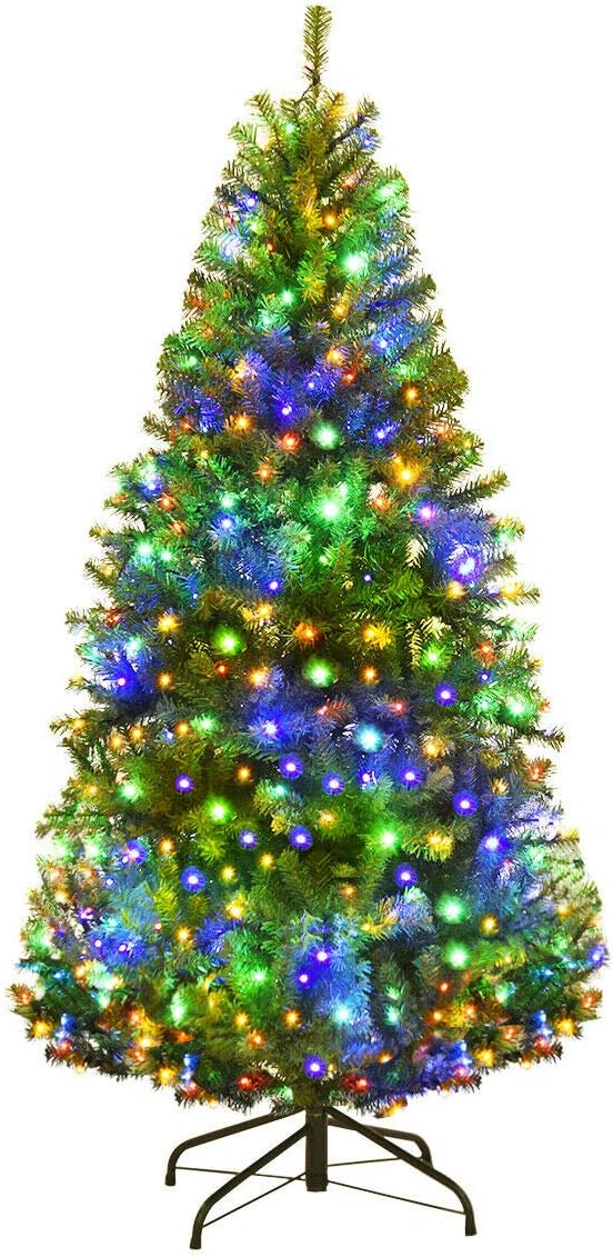 Goplus 4FT PreLit Artificial Christmas Tree AutoSpread