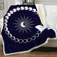 Sleepwish Galaxy Unicorn Blanket - Purple Space Sherpa Fleece Throw, Twin 60x80 Inches