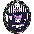 Sanrio Hello Kitty and Friends Kuromi Black Car Steering Wheel Cover, Universal Fit Cute Accessories for Women Stylish Decor Gifts Hello Kitty Accessories - Fits Standard Wheels 14.5"-15"