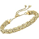 Ross-Simons 18kt Gold Over Sterling Silver Byzantine Bolo Bracelet