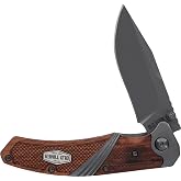 Old Timer OT Wood Ti-Nitride Spring Assisted 7in High Carbon S.S. Folding Pocket Knife CP with a 3in Drop Point Blade, Ironwood Handle, and Convenient Size for EDC, Hunting, Camping, and Outdoors