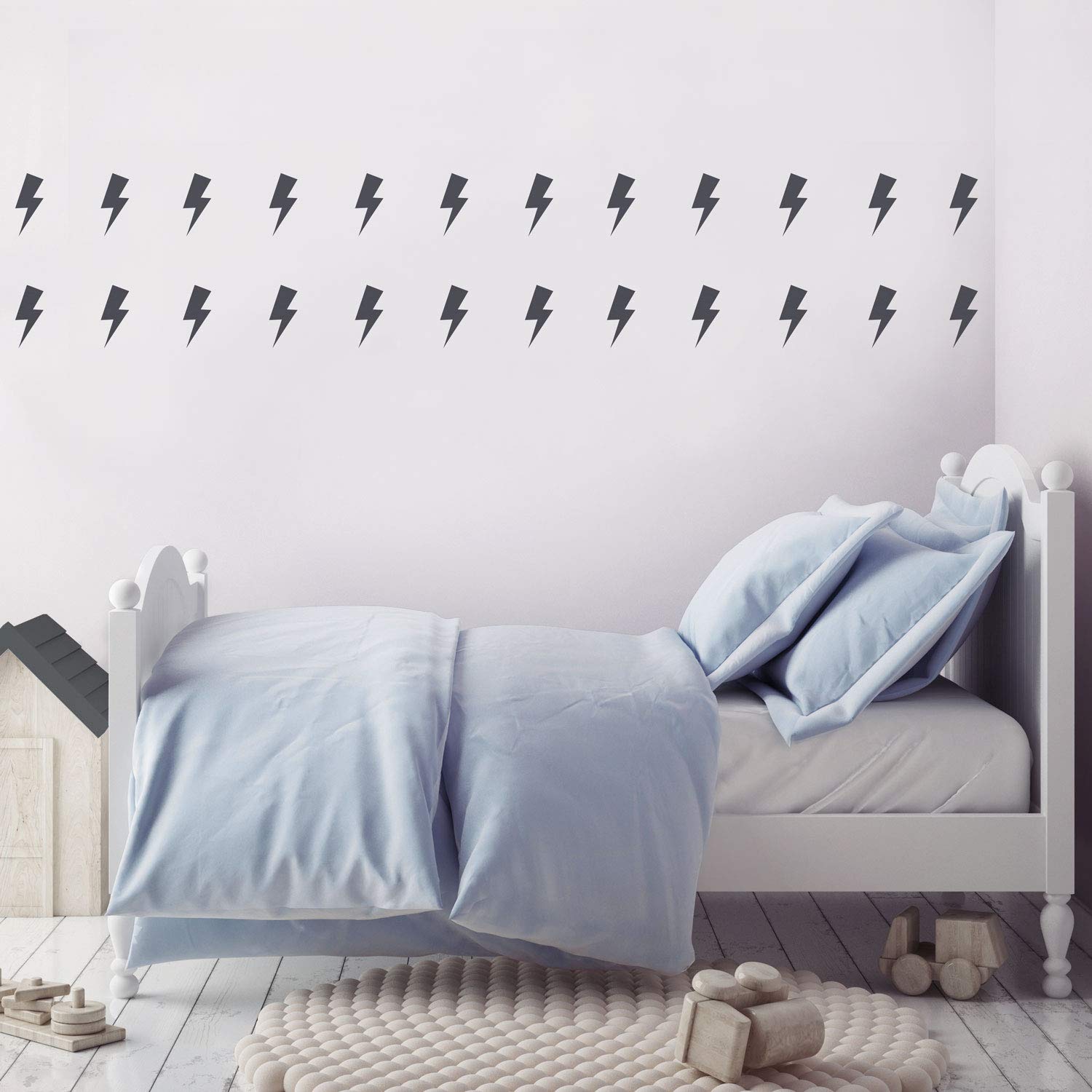 Lightning bolt wall stickers | Lots of colours options available | Perfect for a baby's nursery or child's bedroom